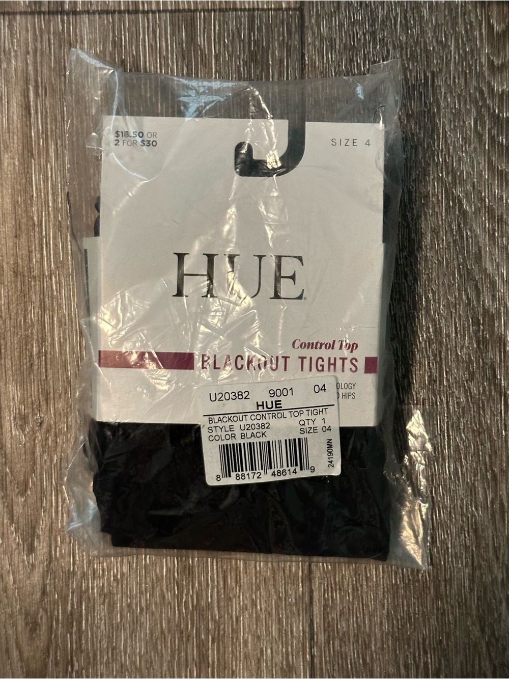 NWT HUE Tights Lot of 3 Blackout & Super Opaque Sizes 4 & 5 - Picture 2 of 4